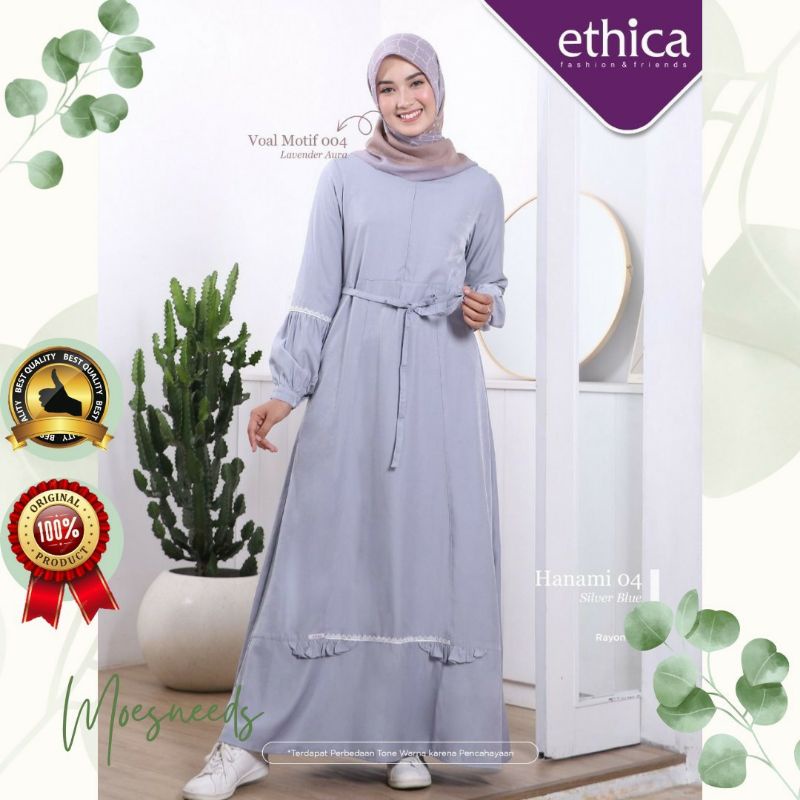 ETHICA Gamis Wanita Pastel Kekinian Hanami 04 & Hanami 06