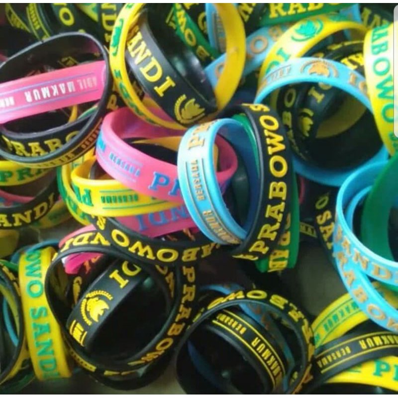 gelang karet rubber custom gelang partai