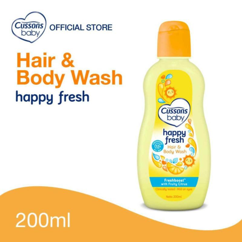 Cussons Hair &amp; Body Wash Happyfresh 200ml