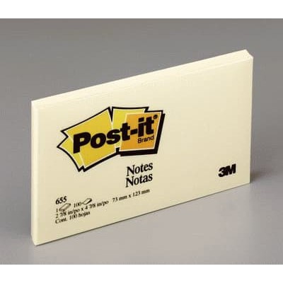 

New sticky Notes - Post-it - 655, 3 in x 5 in, Canary Yellow Limited