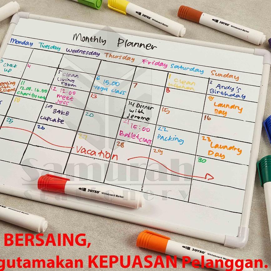 

HOT Product Spidol Whiteboard Marker Joyko WMC 51 isi 12 Warna / Spidol Set Bisa Hapus 12W Papan Tul