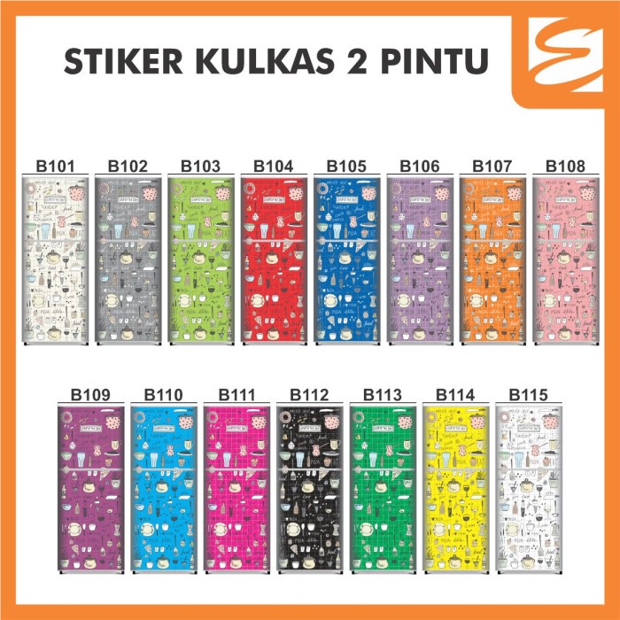 PROMO TERBATAS- STIKER KULKAS 2 PINTU - KITCHEN (STICKER KULKAS 2 PINTU) - B101