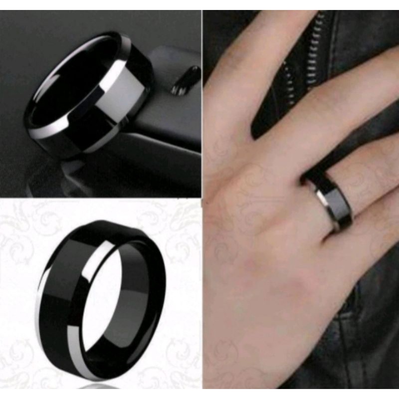 CINCIN HITAM TITANIUM PRIA WANITA