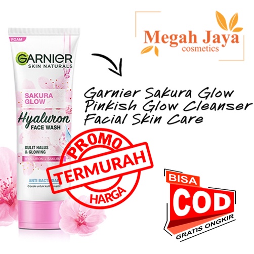 GARNIER SAKURA GLOW HYALURON FACE WASH 100 Ml @MJ