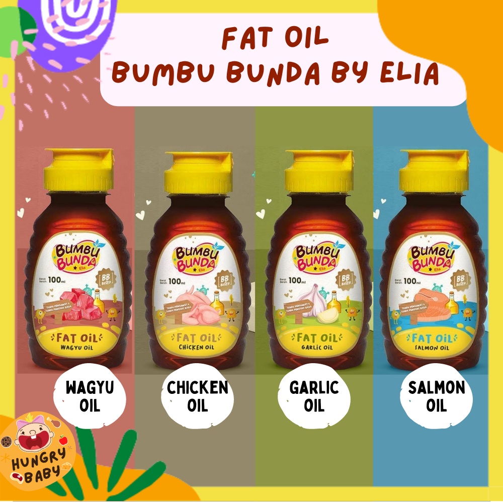 Bumbu Bunda by Elia / Chicken Fat Oil / Beef Fat Oil Wagyu / Salmon Oil / Garlic Oil Minyak MPASI / BB BOOSTER