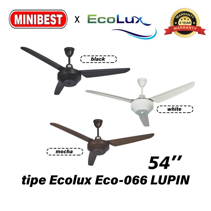 MB Kipas Angin Plafon / kipas angin Gantung plafon Ecolux Eco-066 LUPIN