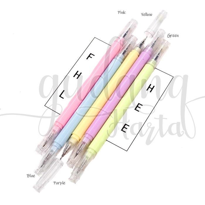 

GCC Pulpen 2 Sisi Pena Motif Polos Simple Ballpoint Klasik GCC 307015