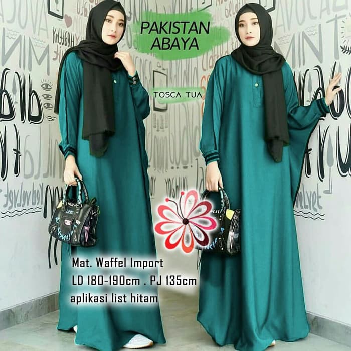 Gamis Terbaru 2020 Murah Baju Gamis Syari Wanita Terbaru Pakistan Abaya Wafel Hijau Tosca 66kyt Shopee Indonesia