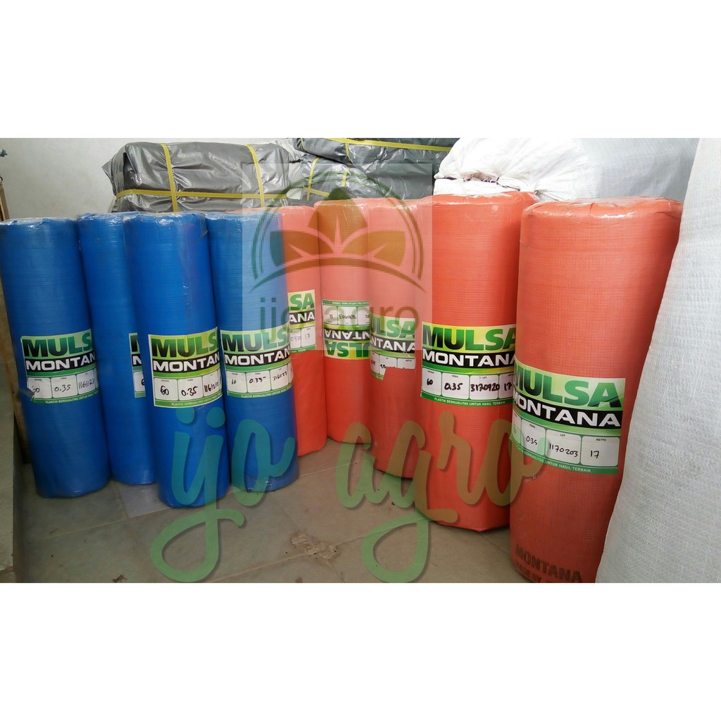 Mulsa Perak Hitam Top quality "MONTANA MERAH" Lebar 120cm Panjang +/-450meter (1ROLL)