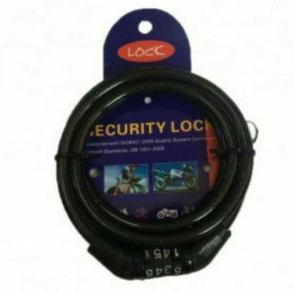 Kunci Gembok Sepeda Motor Roda Ban Kombinasi 4 angka Digit Anti Maling