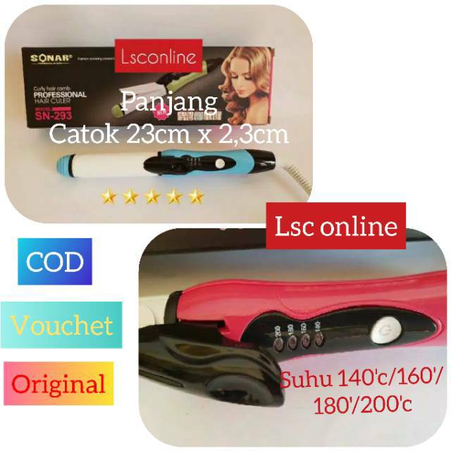 CATOK RAMBUT SONAR YANG CATOKAN 2IN1  ALAT CATOK RAMBUT MINI  UNTUK REBONDING LURUS CURLY SN293