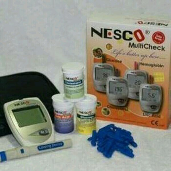 Jual Alat Cek Darah Nesco Gcu In Test Gula Darah Asam Urat Kolestrol Multicheck Shopee