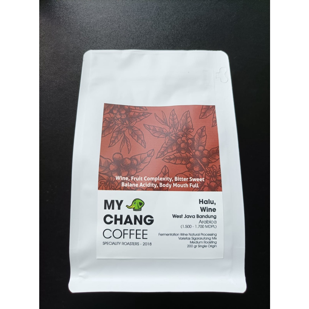 

Kopi Arabika Halu Wine Medium Roast 200 gr Single Origin Jawa Barat