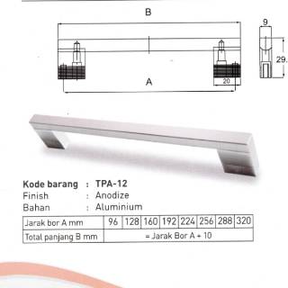 Handle Aluminium Pipa Rata Laci Pintu  Lemari  Drawer Pull 