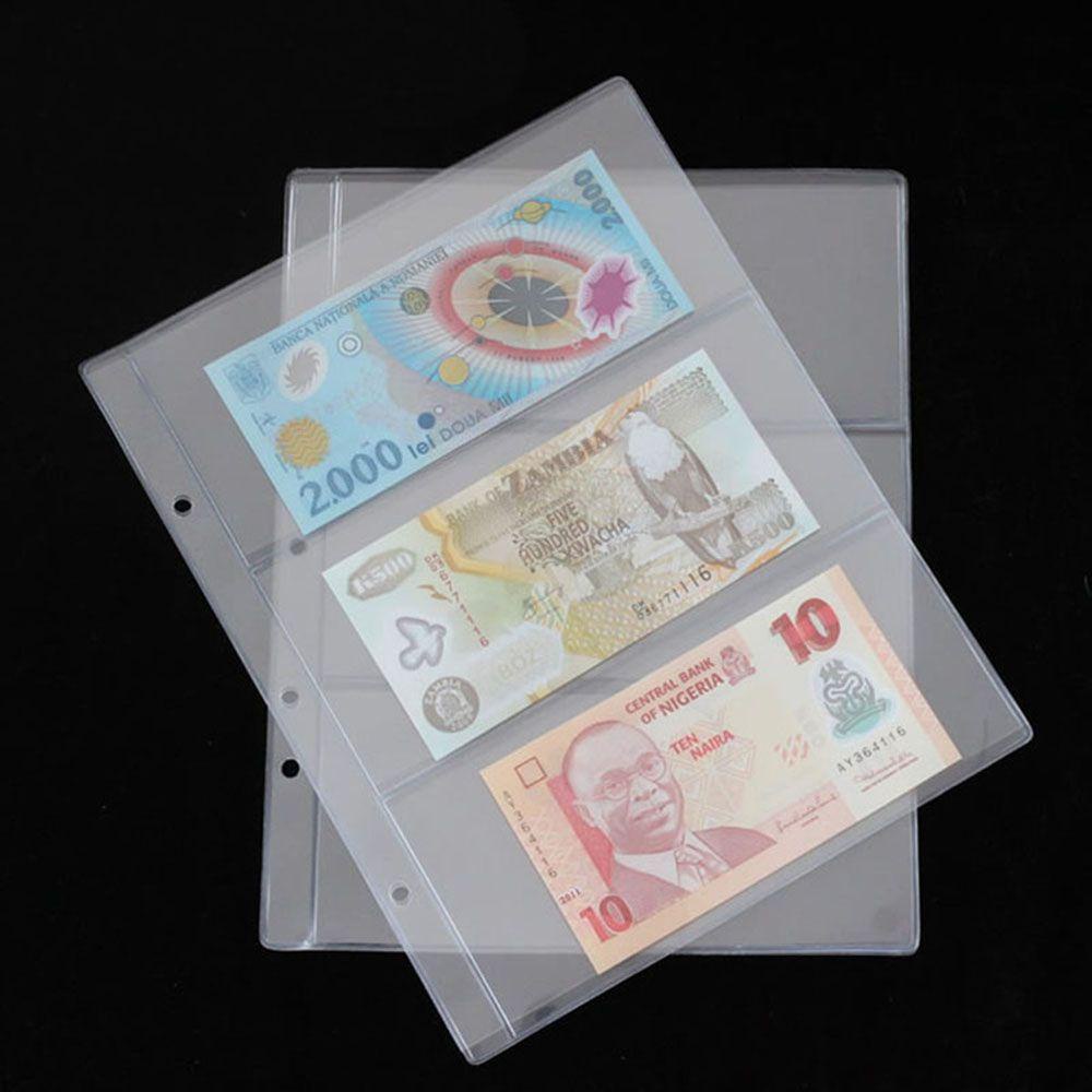 Rebuy Album leaflet 180x80mm PVC Perlengkapan Koleksi Tagihan Tempat Album Aksesori Penyimpanan Uang Uang Uang Uang Kertas Koleksi