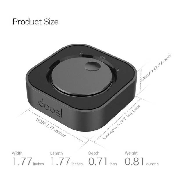 Doosl bluetooth transmitter and receiver audio system devices