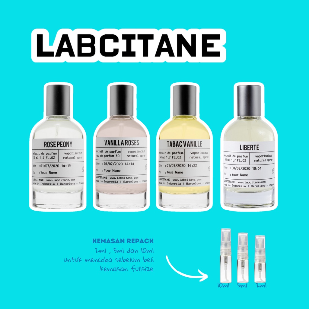 [Decant] share Labcitane - Extrait De Parfum | Vanilla Roses | Coffee Mood | Rose Peony | Tabac Vani