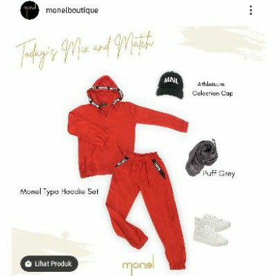 Monel typo hoodie set by monel
