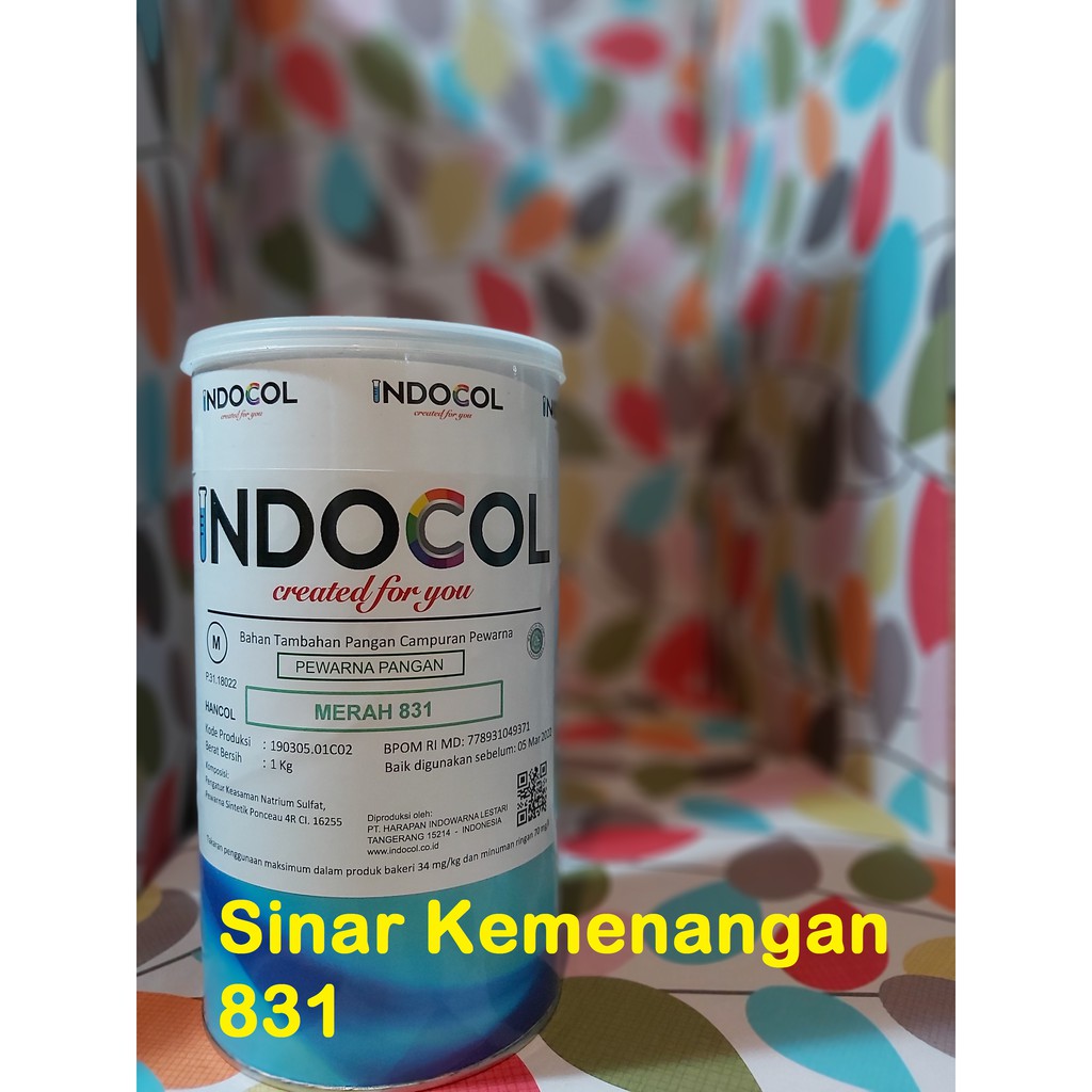

Pewarna makanan INDOCOL Brilliant Ponceau 831 / Merah; 1 kg