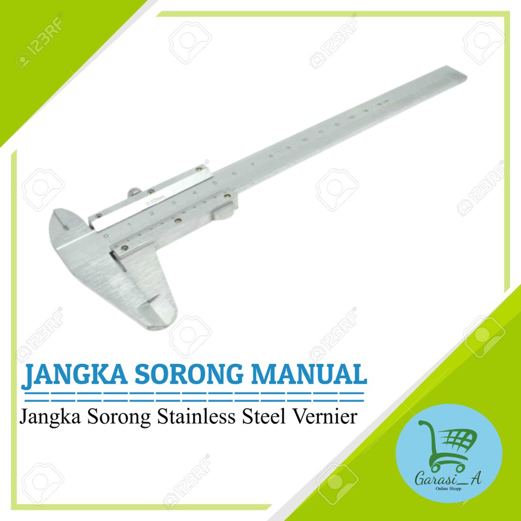 Jangka Sorong Manual / Jangka Sorong Stainless Steel / Vernier Caliper Gauge Micrometer 15CM