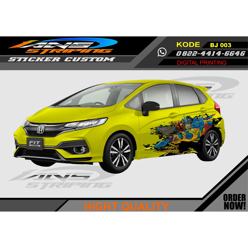 VARIASI STIKER MOBIL SAMPING HONDA JAZZ