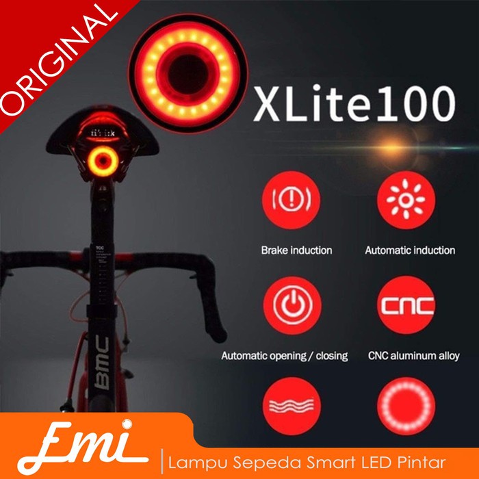 Enfitnix XLite 100 PRO ORIGINAL Lampu Sepeda Smart LED PINTAR