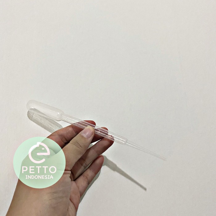 pipet plastik 3 ml tetes susu vitamin untuk kucing kelinci anjing reptil sulcata bearded dragon