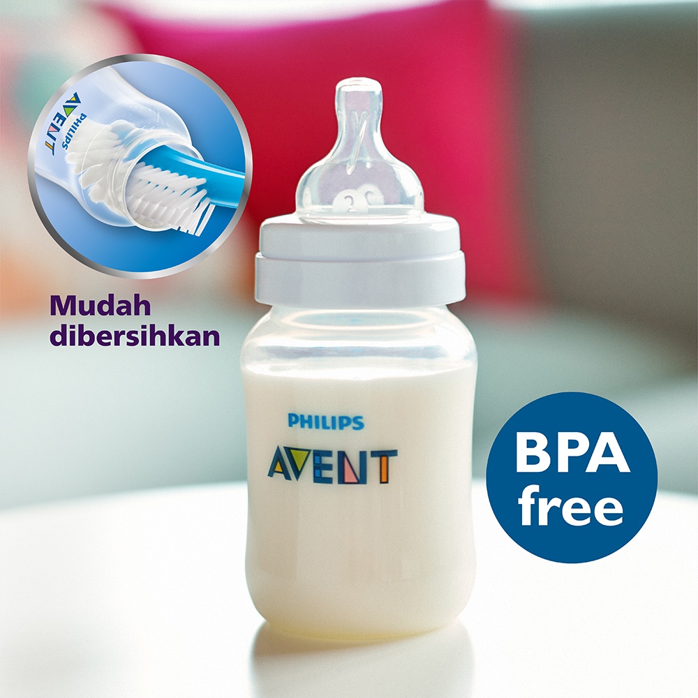 Philips Avent Classic Wide Neck Bottle Botol Susu Bayi 260 ml 1M+ SCF563/27