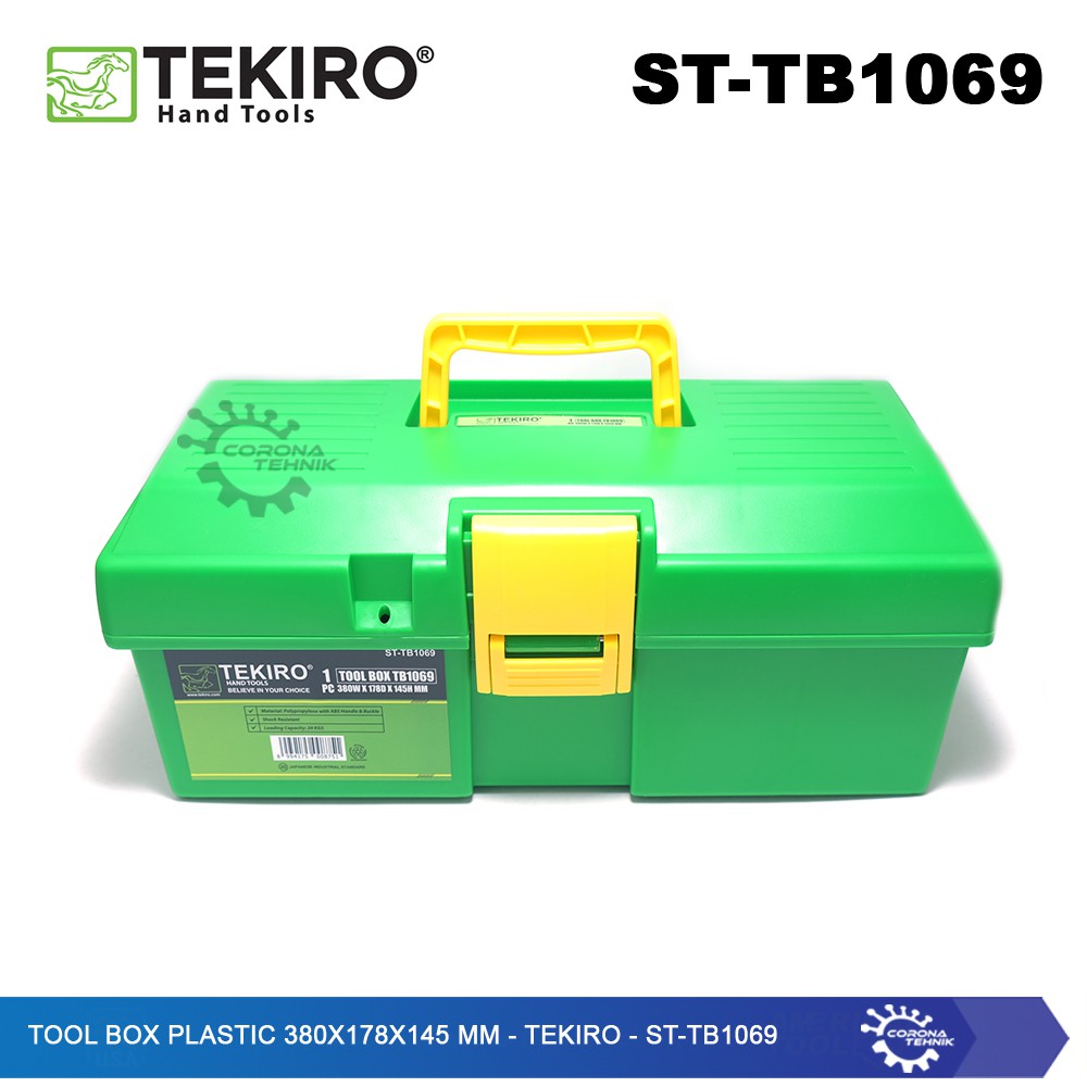 Tool Box Plastic 380x178x145 mm - Tekiro - ST-TB1069