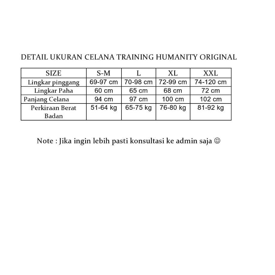 Celana Olahraga Humanity - Celana Sepeda - Celana Riding - Trng Jumbo (S-XXL, 28-39) Y81Z