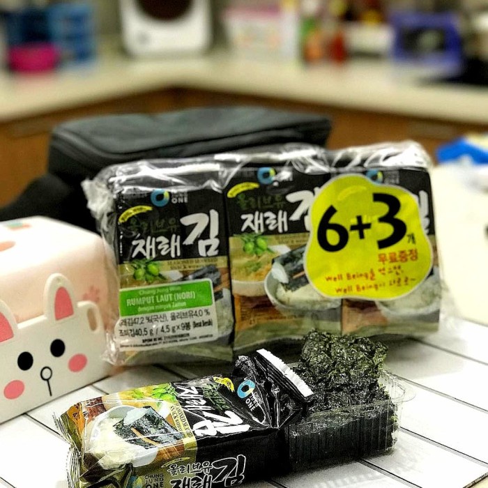 

⭐ COD ⭐ NORI LAVER CRISPY OLIVE OIL KOREAN/CEMILAN RUMPUT LAUT CRISPY 9 X 4.5G