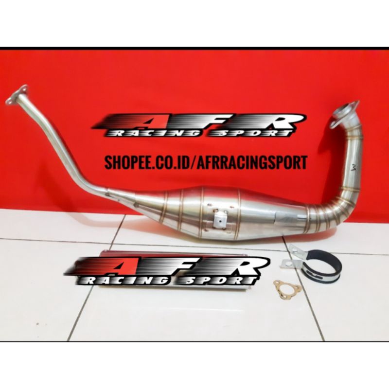 Tabung Perut Gembung Knalpot Ninja R RR SS Aitech Stainless Leher L Cobra