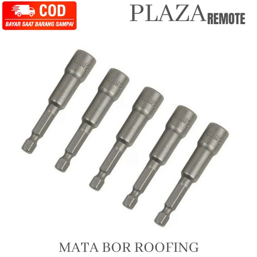 ADAPTER BOR ROOFING 8MM X 48MM 1 PCS - MATA SOCK ROOFING  - MAGNETIC NUT - BAUT KUNCI KEPALA ROOF