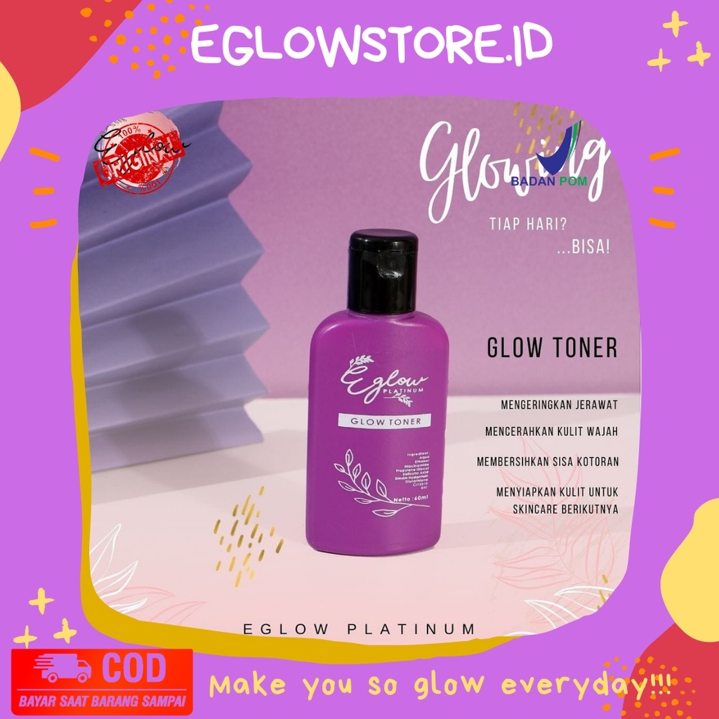 Eglow Ecer BPOM || Ecer EGLOW GLOW TONER ORIGINAL 100% RESMI BPOM || EGLOW TONER ORIGINAL AMAN UNTUK