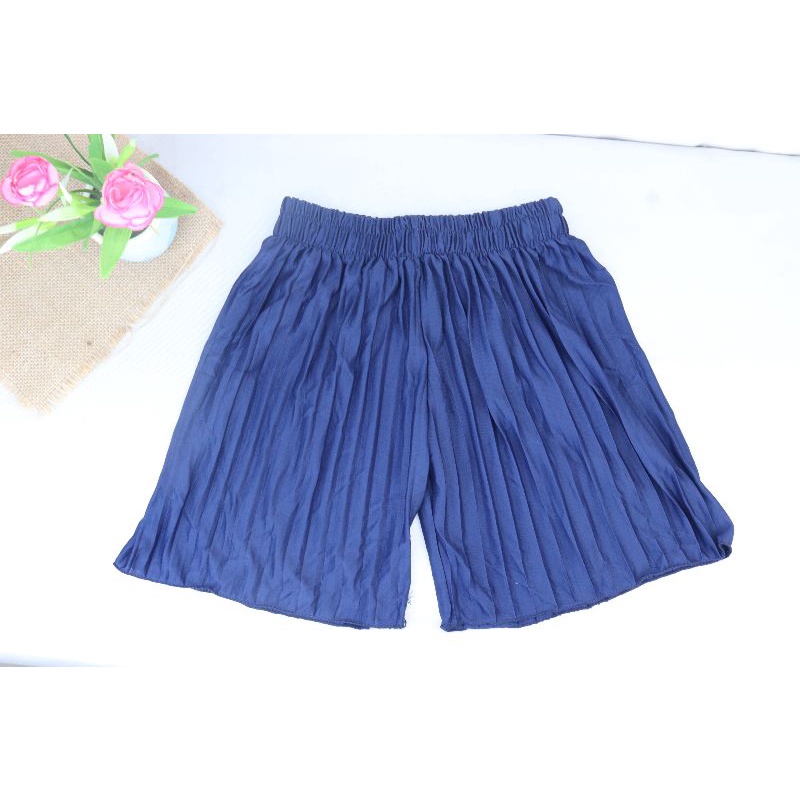 Celana Pendek Plisket Wanita - Hotpants Plisket