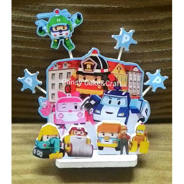 Sale!!!cake Topper Robocar Poli