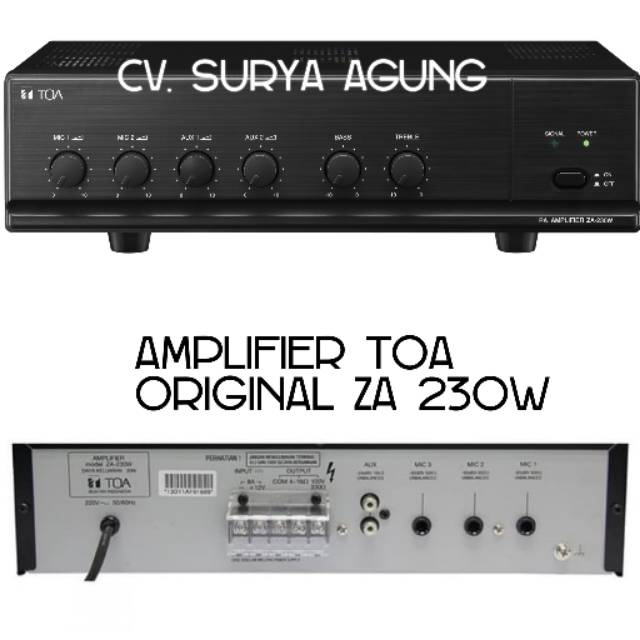 ZA 230W Amplifier TOA/ AMPLI TOA/POWER TOA/ MIXER AMPLIFIER