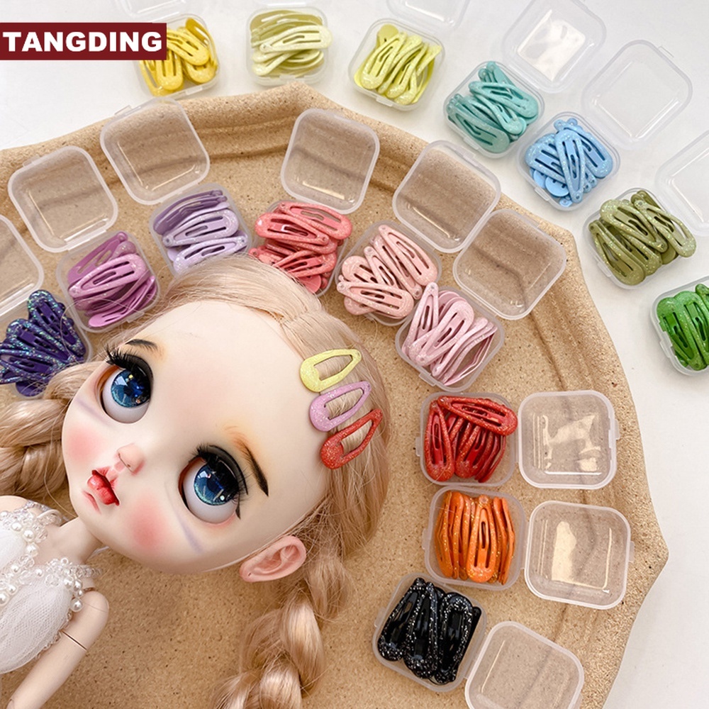 【COD Tangding】10 Pcs / Kotak Jepit Rambut Aneka Warna Macaron Untuk Anak Perempuan