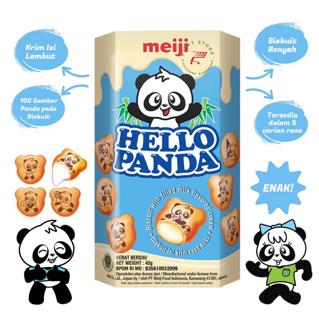 Meiji HELLO PANDA Biskuit isi 45g