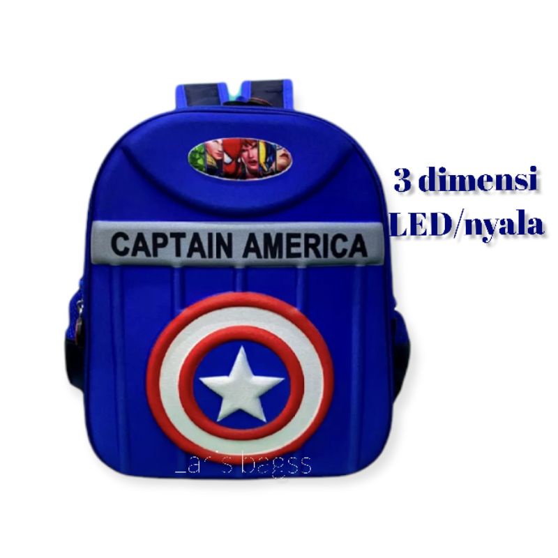 tas anak capten America/tas anak TK capten America/tas anak sekolah/tas anak TK/tas anak ransel/tas anak sekolah laki-laki/tas anak terbaru