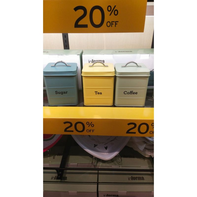 Set Toples Informa Tea Sugar Coffee