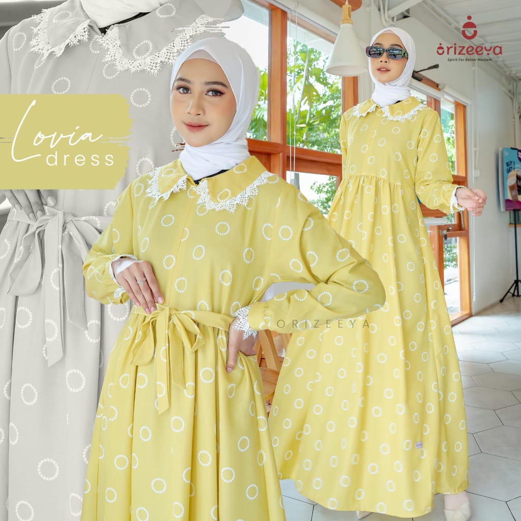 ORIZEEYA LOVIA DRESS LEMON