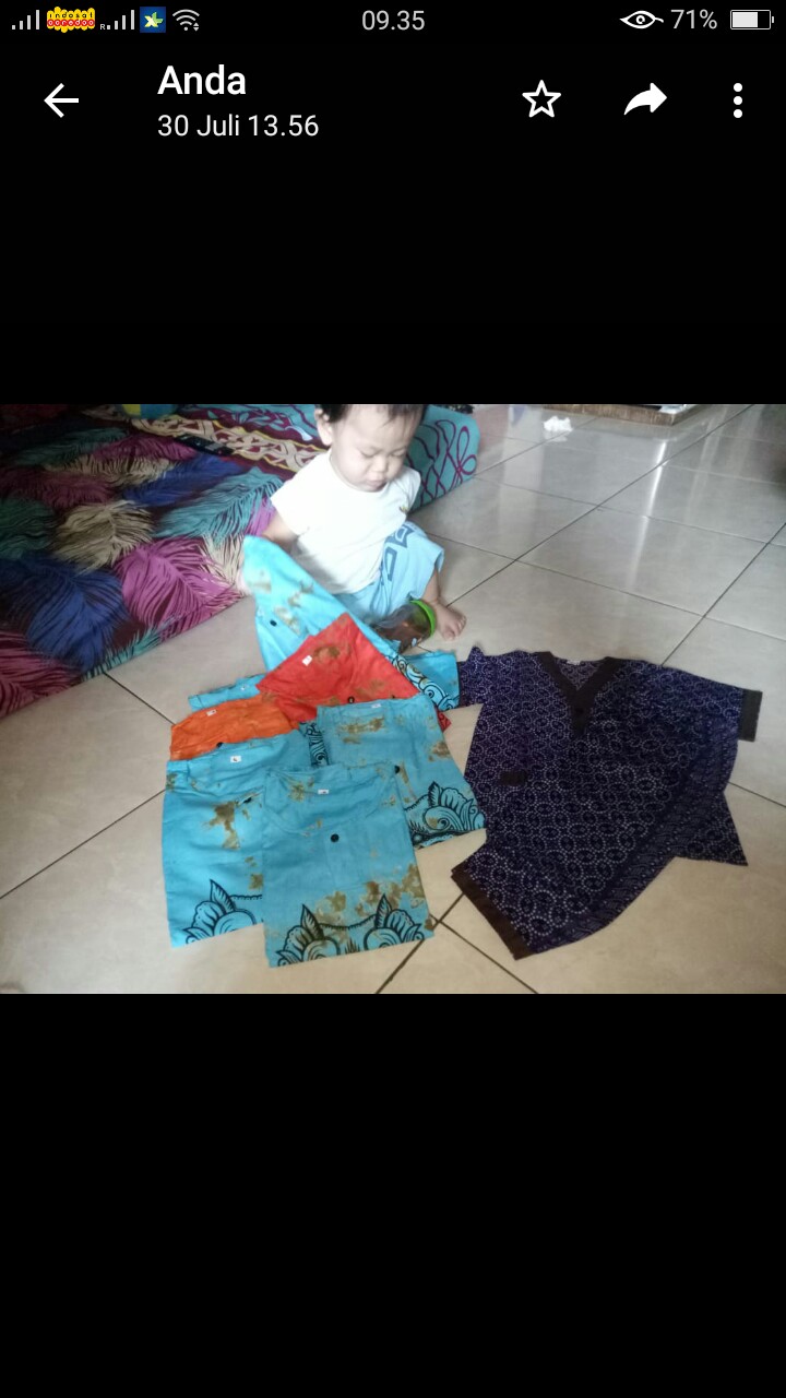 Batik Piama Anak Usia 0.1-5th  Motif Dan Warna Rondom Tidak Pilih