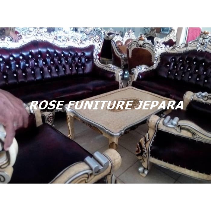 kursi tamu sofa barcelona jati, kursi tamu sofa khas jepara, mebel jepara