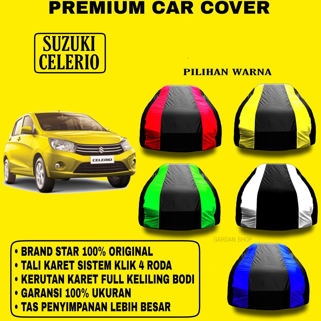 Body Cover SUZUKI CELERIO Garis 2 WARNA Body Cover Penutup Bodi Mobil Suzuki Celerio PREMIUM Two Tone