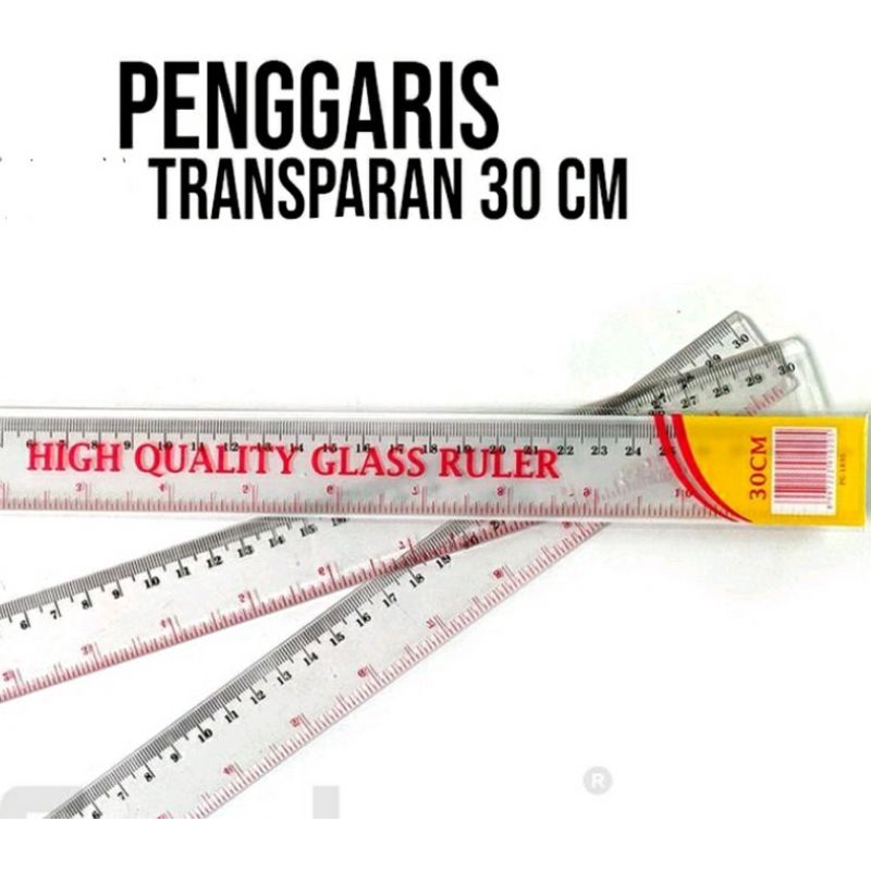

Penggaris Transparan 30cm Penggaris Plastik Bening