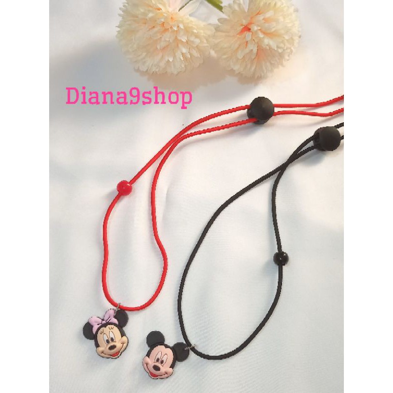 Kalung Masker Mickey Lucu Korea Anak-Anak Murah/Strap Masker/Tali Masker/Konektor Hijab Stopper