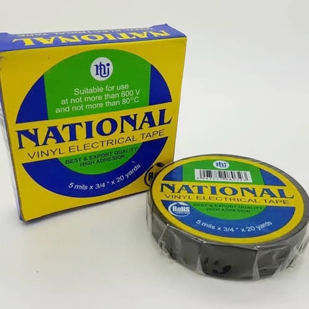 

Isolasi Selotip Listrik PVC National 19 mm (3/4") x 20 yard Insulation