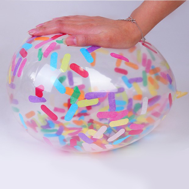 10pcs Balon Latex Confetti 12 Inch Warna Campur Untuk Dekorasi Pesta Ulang Tahun / Pernikahan