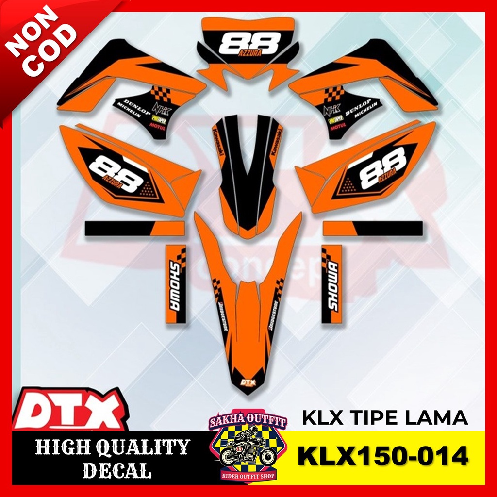 Decal KLX stiker motor stiker trail KLX stiker motor keren decal KLX 150 stiker variasi motor decal 